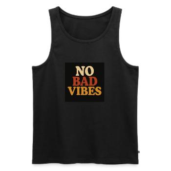 No Bad Vibes - Débardeur bio Premium Homme - noir - Devant - Michal (187cm)