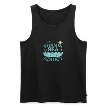Vitamin Sea Addict - Männer Premium Bio Tank Top - Schwarz - Vorne - Michal (187cm)