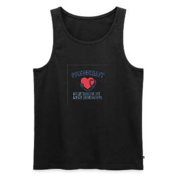 Pflegekraft - Multitasking ist meine Superpower - Männer Premium Bio Tank Top - Schwarz - Vorne - Michal (187cm)