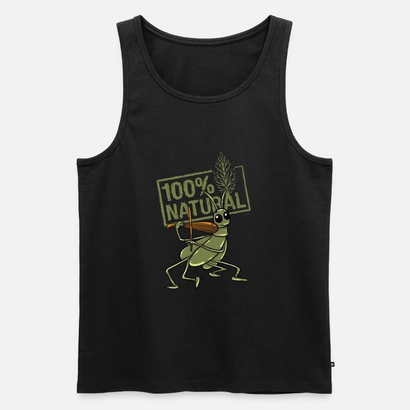 Grashüpfer - Männer Premium Bio Tank Top - Schwarz