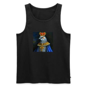Adler in der Krone - Männer Premium Bio Tank Top - Schwarz - Vorne - AI Model Male 178 light (178cm)