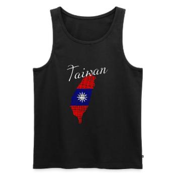 Taiwan - Männer Premium Bio Tank Top - Schwarz - Vorne - Michal (187cm)