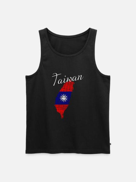 Taiwan - Männer Premium Bio Tank Top - Schwarz