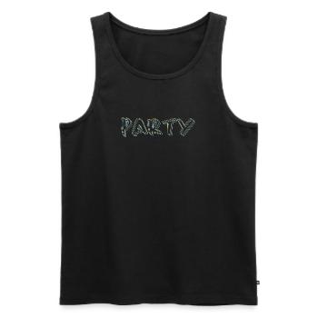Party #party, Party tshirt - Männer Premium Bio Tank Top - Schwarz - Vorne - AI Model Male 178 light (178cm)