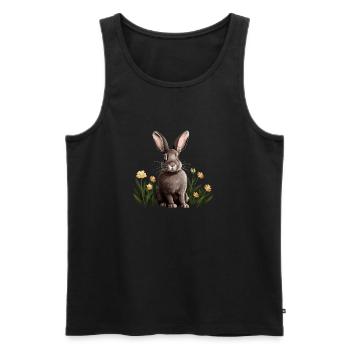Lapin Lapin - Débardeur bio Premium Homme - noir - Devant - AI Model Male 178 light (178cm)