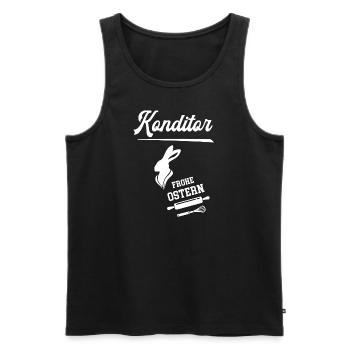 Konditor Frohe Ostern Ostergeschenk Konditorei - Männer Premium Bio Tank Top - Schwarz - Vorne - Michal (187cm)