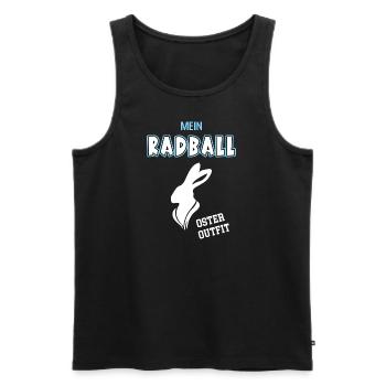 Radball Oster Outfit Radballspieler Ostern - Männer Premium Bio Tank Top - Schwarz - Vorne - Michal (187cm)