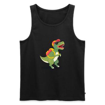 Dino Dinosaur T Rex Einschulung Schulkind - Männer Premium Bio Tank Top - Schwarz - Vorne - Michal (187cm)