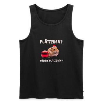 Hamster Weihnachten Plätzchen Weihnachtsgeschenk - Männer Premium Bio Tank Top - Schwarz - Vorne - Michal (187cm)