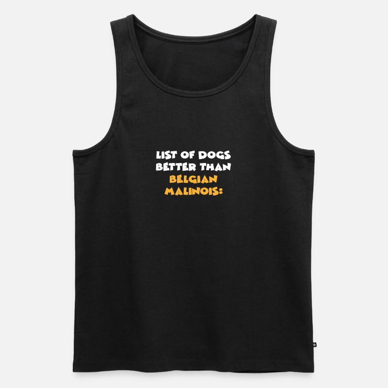 Belgian Malinois - Männer Premium Bio Tank Top - Schwarz