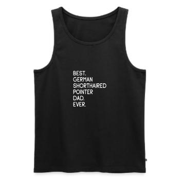 Deutsch Kurzhaar German Shorthaired Pointer - Men's Premium Organic Tank Top - black - Front - AI Model Male 178 light (178cm)