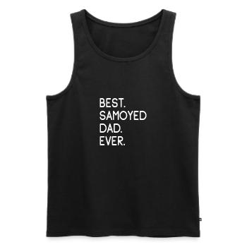 Samojede Samoyed - Männer Premium Bio Tank Top - Schwarz - Vorne - AI Model Male 178 light (178cm)