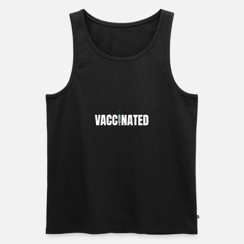 Vaccinated Geimpft - Männer Premium Bio Tank Top - Schwarz