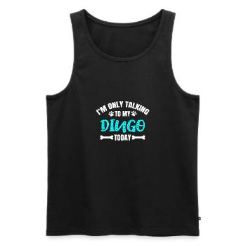 Dingo - Men's Premium Organic Tank Top - black - Front - AI Model Male 178 light (178cm)