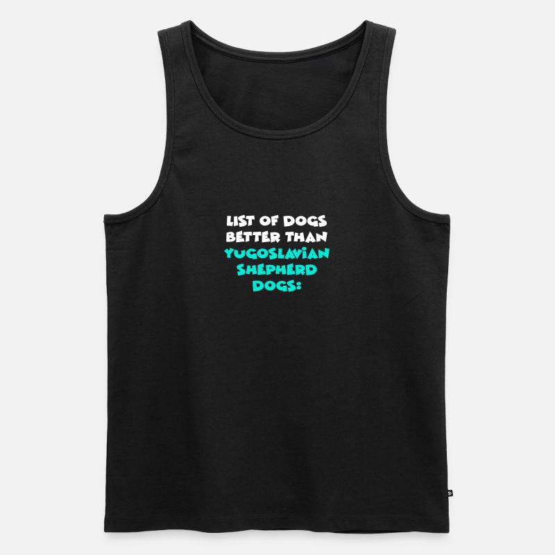 Yugoslavian Shepherd Dogs - Männer Premium Bio Tank Top - Schwarz