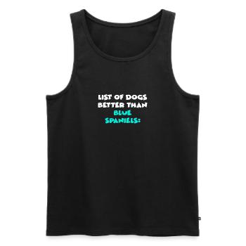 Blue Spaniels - Männer Premium Bio Tank Top - Schwarz - Vorne - Michal (187cm)