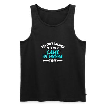 Cane di Oropa - Men's Premium Organic Tank Top - black - Front - AI Model Male 178 light (178cm)