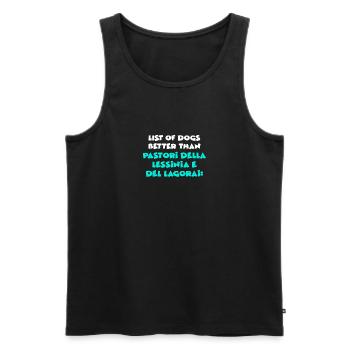 Pastori Della Lessinia E Del Lagorai - Men's Premium Organic Tank Top - black - Front - Michal (187cm)