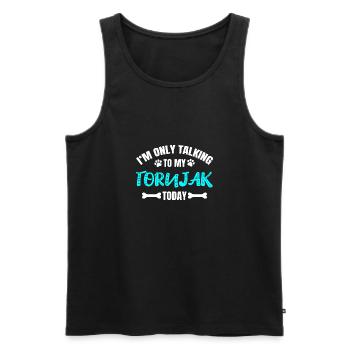 Tornjak - Men's Premium Organic Tank Top - black - Front - Michal (187cm)