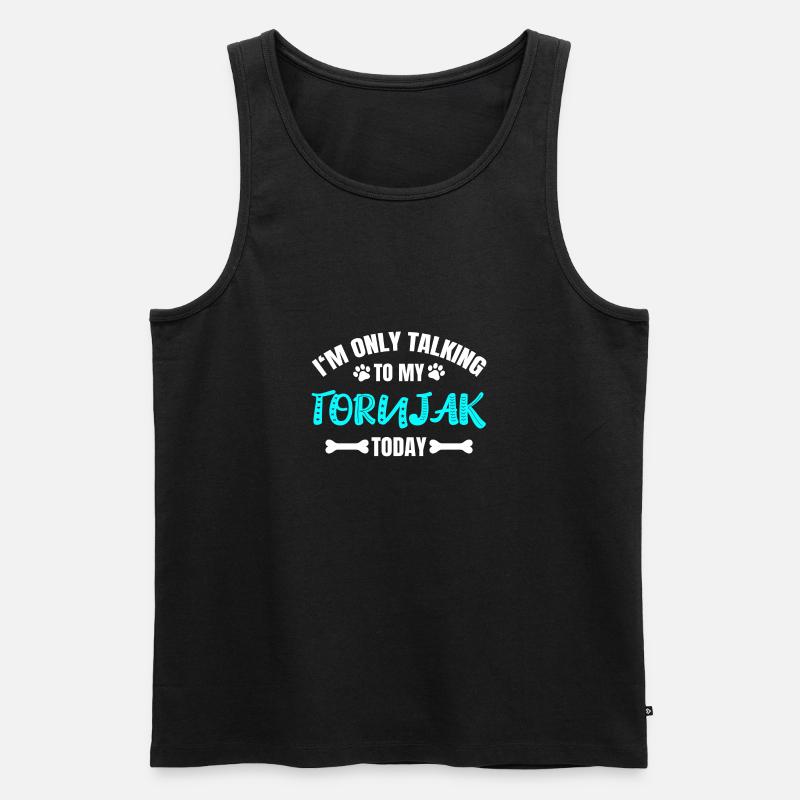 Tornjak - Männer Premium Bio Tank Top - Schwarz