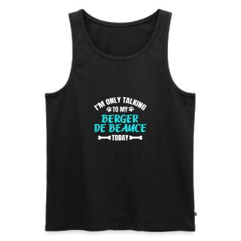 Berger De Beauce - Men's Premium Organic Tank Top - black - Front - AI Model Male 178 light (178cm)