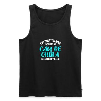 Can de Chira - Débardeur bio Premium Homme - noir - Devant - Michal (187cm)