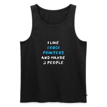 Corgi Pointer - Männer Premium Bio Tank Top - Schwarz - Vorne - AI Model Male 178 light (178cm)