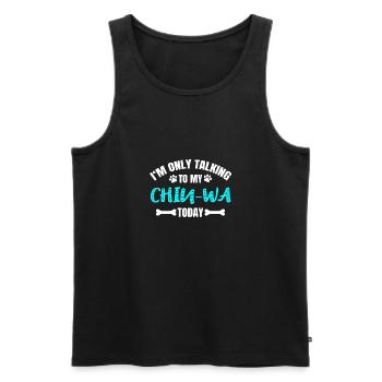 Chin-Wa - Débardeur bio Premium Homme - noir - Devant - AI Model Male 178 light (178cm)