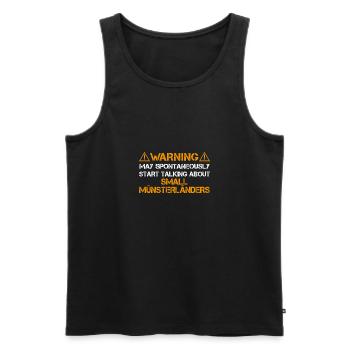 Small Münsterländer - Männer Premium Bio Tank Top - Schwarz - Vorne - Michal (187cm)