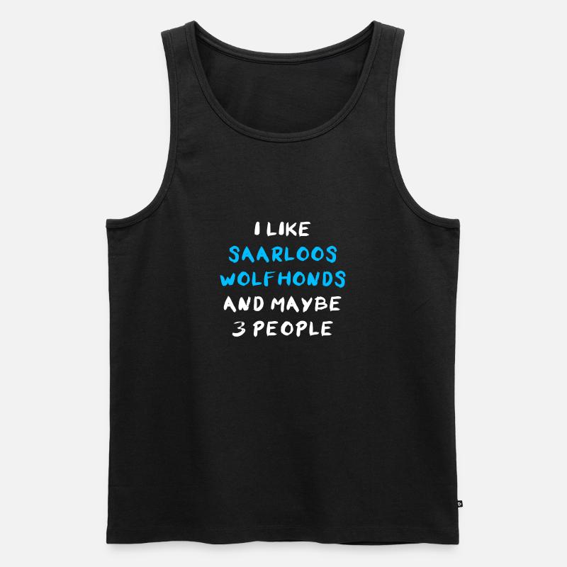 Saarloos Wolfhond - Männer Premium Bio Tank Top - Schwarz