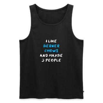 Berner Chow - Männer Premium Bio Tank Top - Schwarz - Vorne - Michal (187cm)
