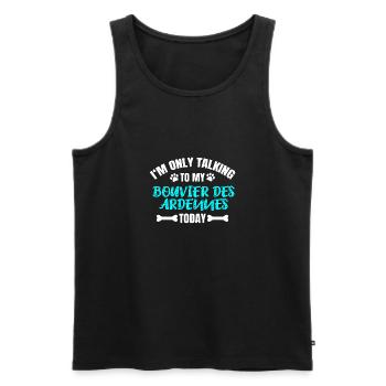 Bouvier Des Ardennes - Männer Premium Bio Tank Top - Schwarz - Vorne - AI Model Male 178 light (178cm)