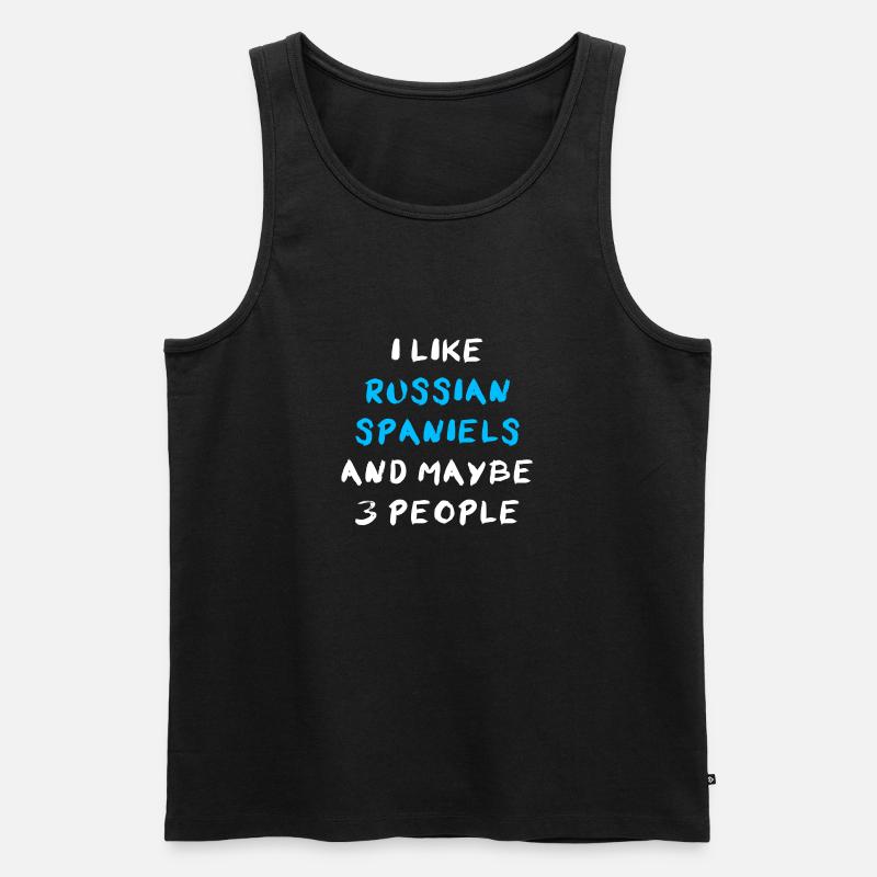 Russian Spaniel - Männer Premium Bio Tank Top - Schwarz