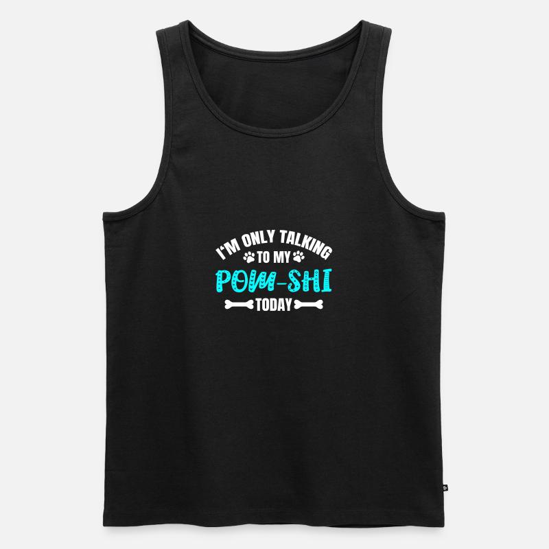 Pom-Shi - Männer Premium Bio Tank Top - Schwarz