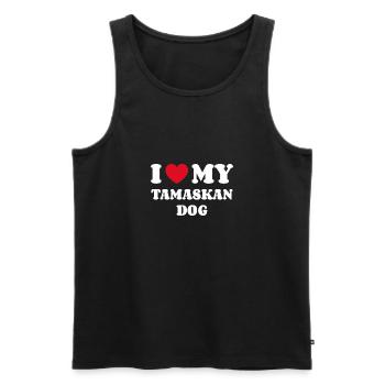 I Love My Tamaskan Dog - Men's Premium Organic Tank Top - black - Front - Michal (187cm)