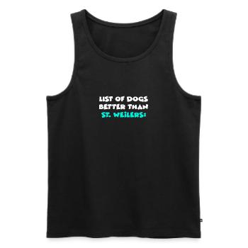 St. Weilers - Männer Premium Bio Tank Top - Schwarz - Vorne - Michal (187cm)