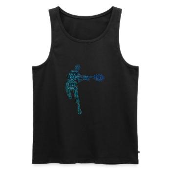 Tennis Hommes Tennis Jouer Tennis - Débardeur bio Premium Homme - noir - Devant - Michal (187cm)