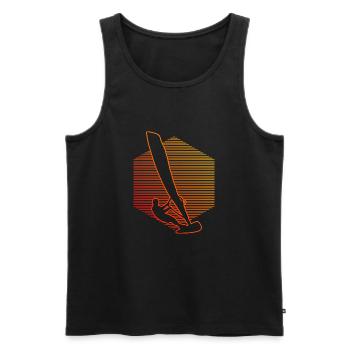 Women's Surfing Windsurfer Surfer Men Windsurf - Men's Premium Organic Tank Top - black - Front - AI Model Male 178 light (178cm)