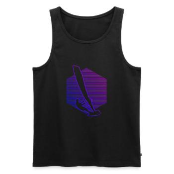 Women's Windsurf Windsurfer Men's Surf Surfer - Men's Premium Organic Tank Top - black - Front - AI Model Male 178 light (178cm)