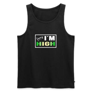 high legal chill-time party zone Rastafari - Men's Premium Organic Tank Top - black - Front - AI Model Male 178 light (178cm)