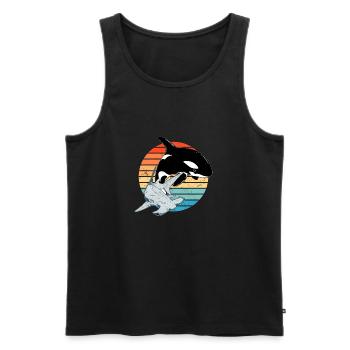 Hammerhai Orca - Männer Premium Bio Tank Top - Schwarz - Vorne - AI Model Male 178 light (178cm)