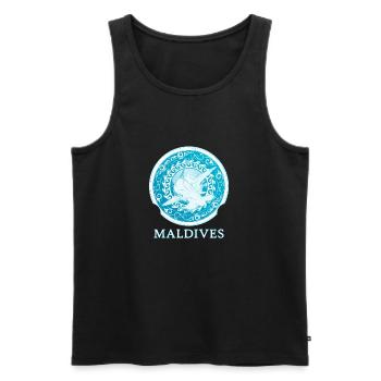 Requin-marteau Maldives - Débardeur bio Premium Homme - noir - Devant - Michal (187cm)