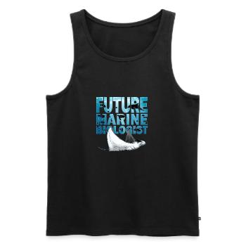 Manta rays Future Marine Biologist - Men's Premium Organic Tank Top - black - Front - Michal (187cm)