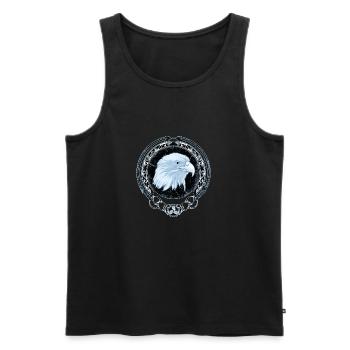 Celtic Falcon Zodiac - Men's Premium Organic Tank Top - black - Front - Michal (187cm)