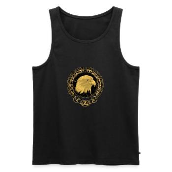 Celtic Falcon Zodiac - Men's Premium Organic Tank Top - black - Front - Michal (187cm)