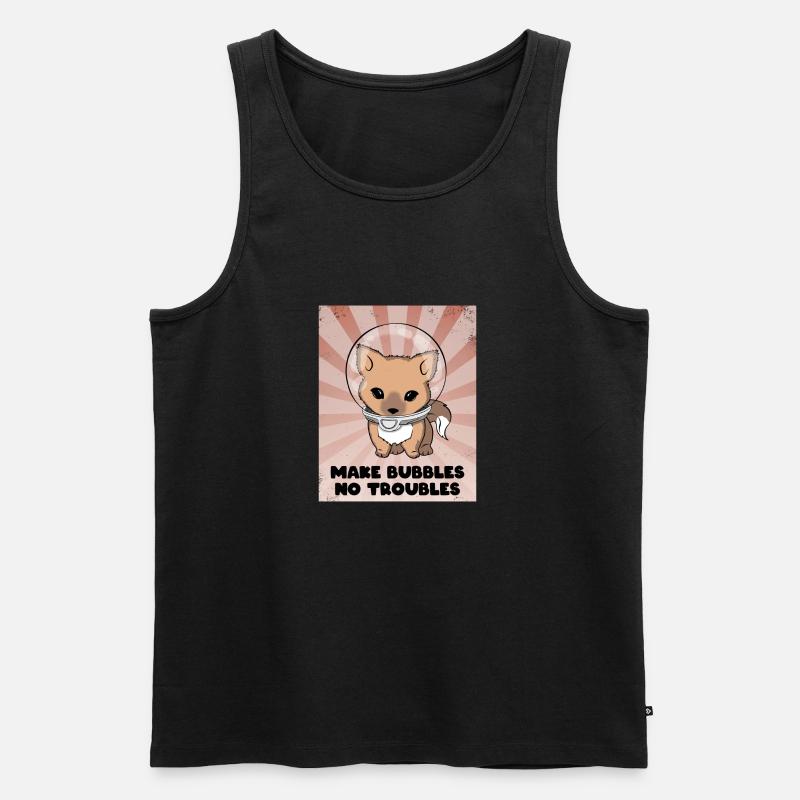 Make Bubbles No Troubles - Männer Premium Bio Tank Top - Schwarz