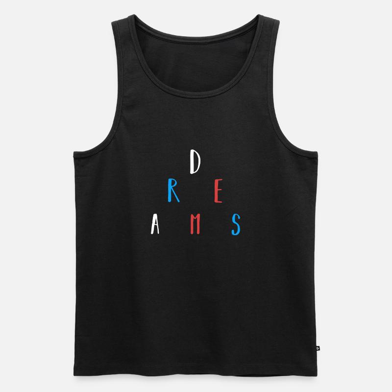 Träume - Männer Premium Bio Tank Top - Schwarz
