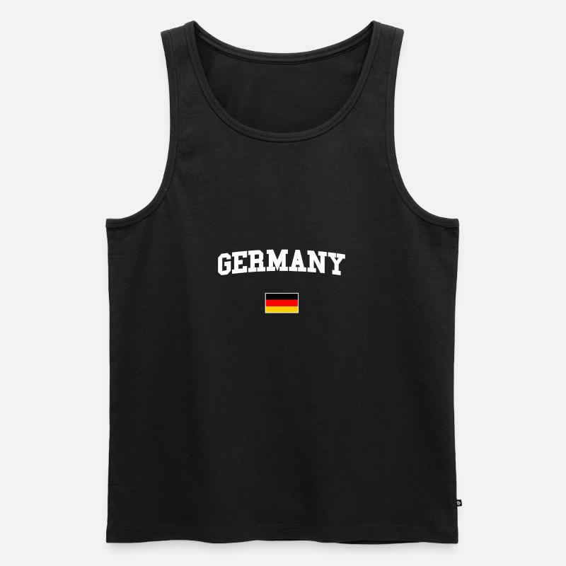 DEUTSCHLAND - Männer Premium Bio Tank Top - Schwarz