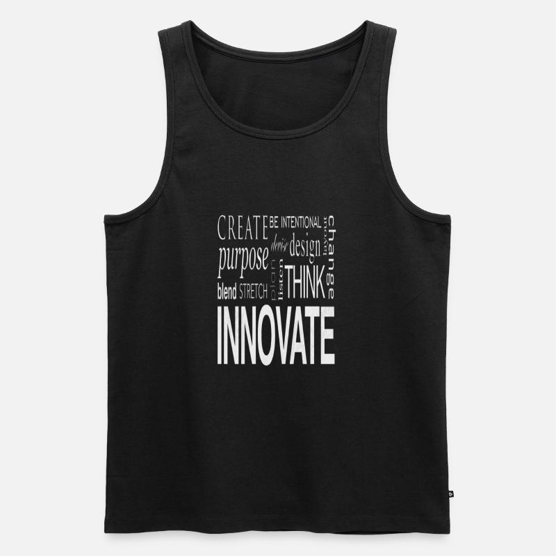 Create Design Innovate - Men's Premium Organic Tank Top - black