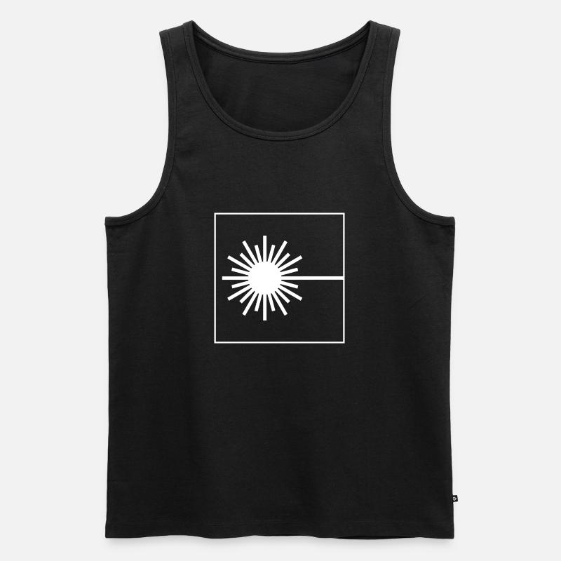 Laser Warnung Schild - Männer Premium Bio Tank Top - Schwarz